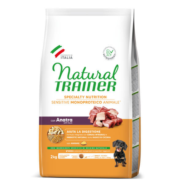 Natural Trainer Speciality Nutrition Sensitive Monoproteico Small&Toy Adult con Anatra e cereali integrali