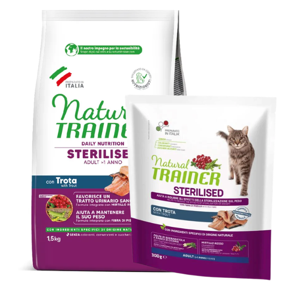 Natural Trainer Daily Nutrition Adult Sterilised Monoproteico con Trota