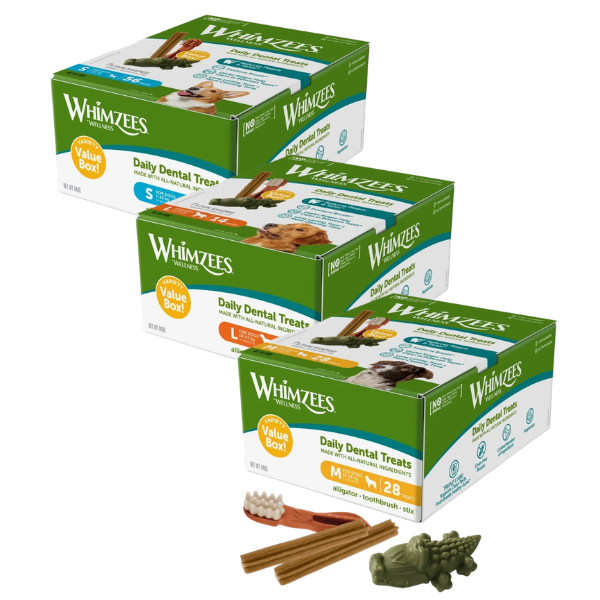 Whimzees Dog Variety Value Box Snack dentale Naturale per cani