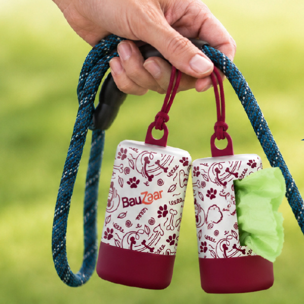 Bundle convenienza: Bauzaar Basics Sacchetti igienici per cani con dispenser