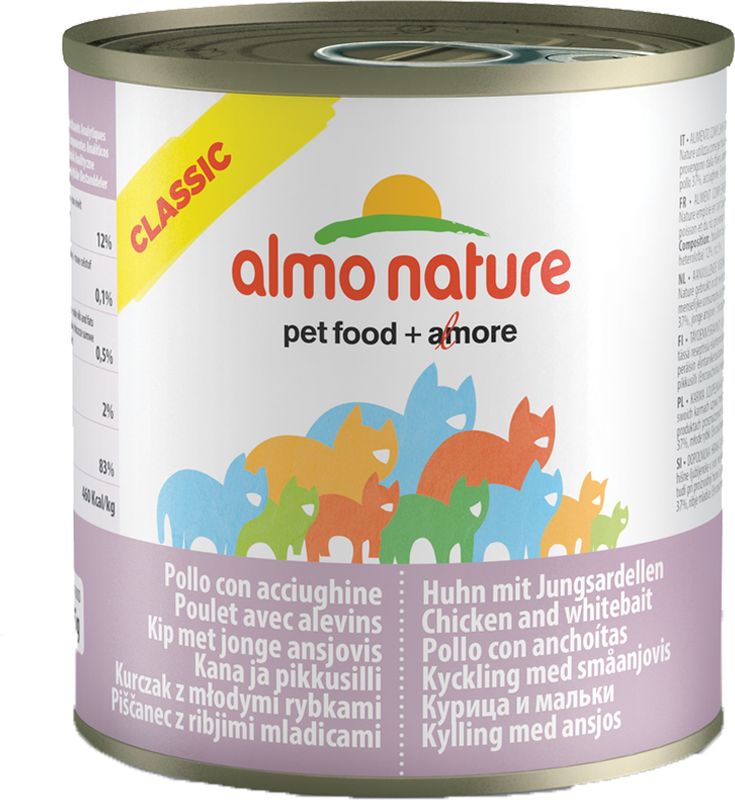 Almo Nature HFC Natural in brodo di cottura 280 gr - Pollo e Acciughine