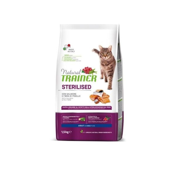 Natural Trainer Adult Sterilised con Salmone - 3 kg