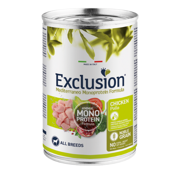 Exclusion Mediterraneo Adult All Breed 400 gr - Pollo