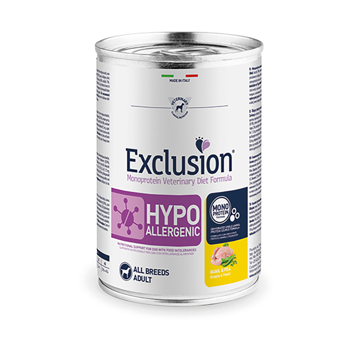 Exclusion Diet Hypoallergenic 400 gr - Quaglia e Piselli