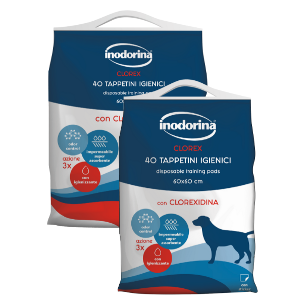 inodorina tappetini assorbenti igienici per cani clorex immagine2