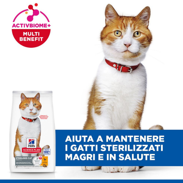 hill's science plan adult sterilised cat alimento per gatti al pollo immagine7