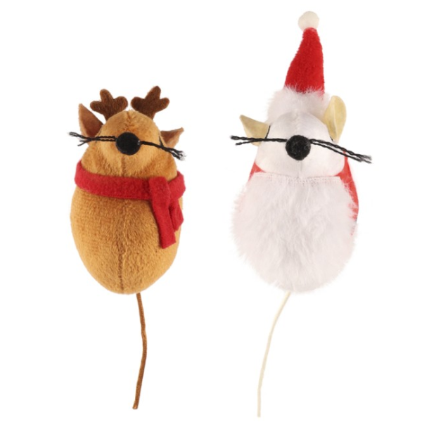 topini natalizi in peluche per gatti camon immagine2