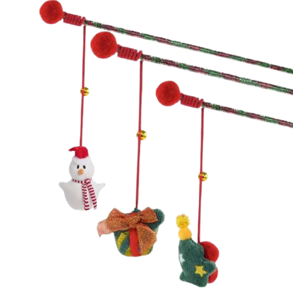 Gioco per gatti cannetta natalizia Leopet