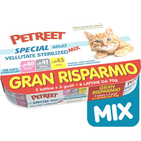 Petreet Vellutate Special Cat Sterilized Maxi Scorta 6x70 gr