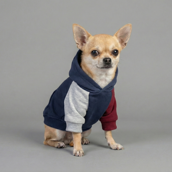 Felpa per cani colorazione a blocchi Base blu Bauzaar