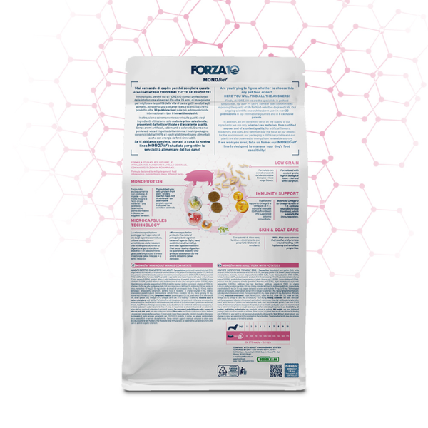 forza10 monodiet mini adult low grain hypoallergenic maiale con patate immagine3