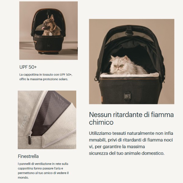 seggiolino auto per animali con sistema di protezione maeve tavo immagine5