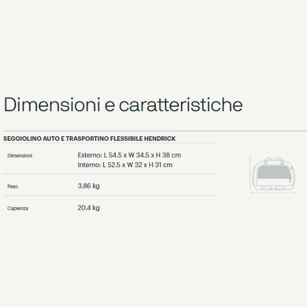seggiolino auto e trasportino flessibile con sistema di protezione hendrick tavo immagine3