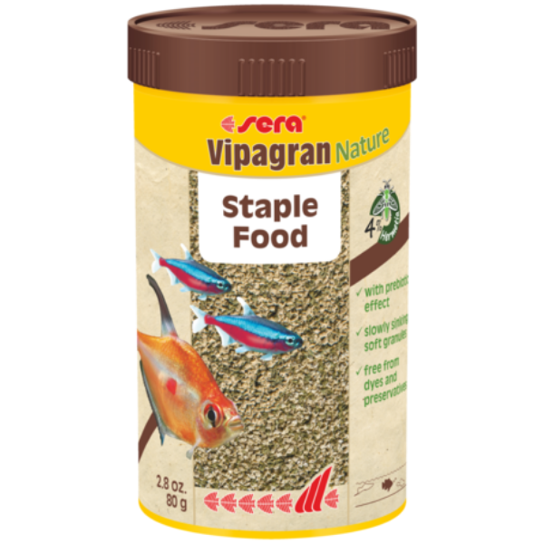 Sera Vipagran Nature mangime di base in granuli per pesci ornamentali - 250ml