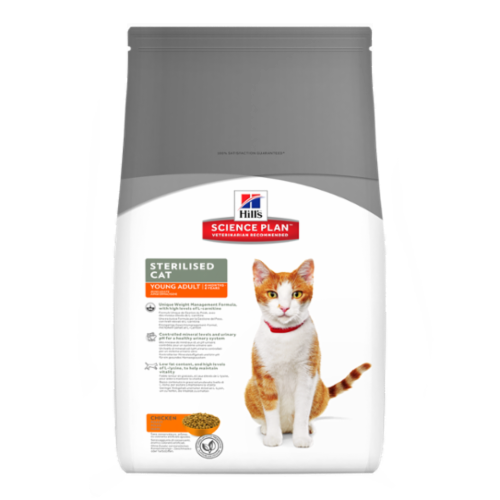 Hill's Science Plan Adult Sterilised Cat Alimento per Gatti al Pollo - 300 gr