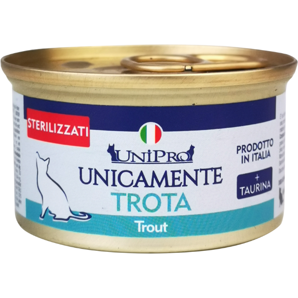 Unipro Unicamente Cat Adult Sterilised 85 gr - Monoproteico Trota