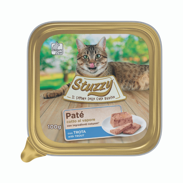 Stuzzy Cat Patè cotto al vapore per Gatti 100 gr - Trota