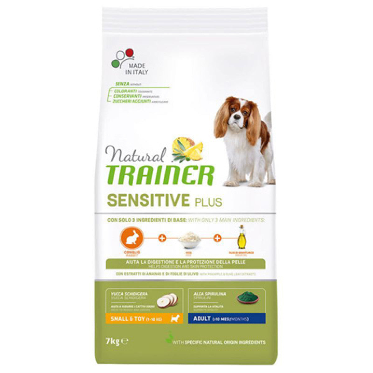 Natural Trainer Sensitive No Gluten Adult Small e Toy con Coniglio - Trainer Natural Sensitive Plus Mini Adult Coniglio: 7 Kg