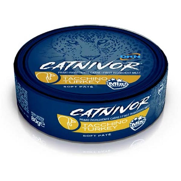 DRN Catnivor Adult Soft Patè 80 gr - Tacchino Confezione da 24 pezzi