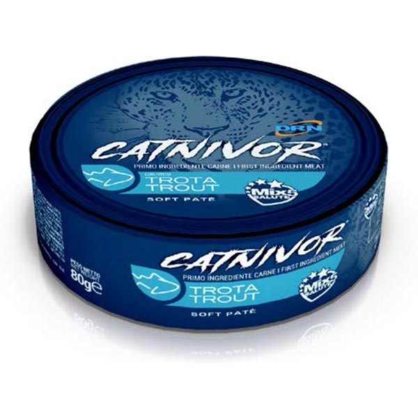DRN Catnivor Adult Soft Patè 80 gr - Trota Confezione da 24 pezzi