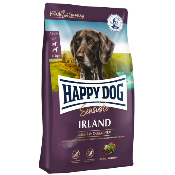Image of Happy Dog Sensible Medium/Large Ireland Grain Free Salmone e coniglio - 11 kg Croccantini per cani