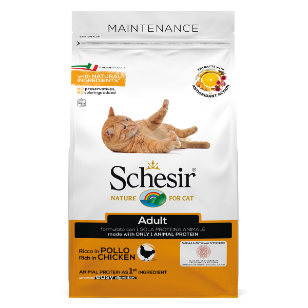 Image of Schesir Cat Dry Mantenimento Pollo - 1,5 kg Croccantini per gatti