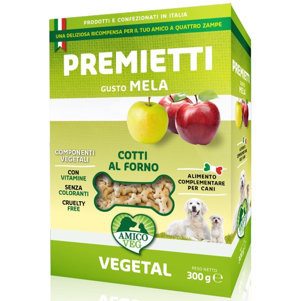 Amico Veg Premietti Snack 300 gr alimento complementare per cani