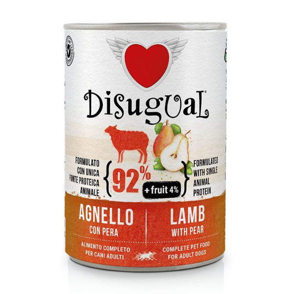 Image of Disugual monoproteico Fresh Fruit Plus 400 gr - Agnello con Pera Confezione da6 pezzi 9000366