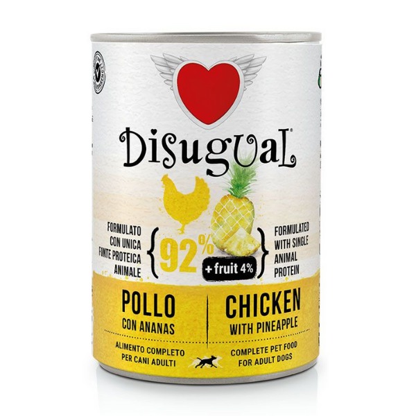 Image of Disugual monoproteico Fresh Fruit Plus 400 gr - Pollo con Ananas Confezione da6 pezzi 9000364