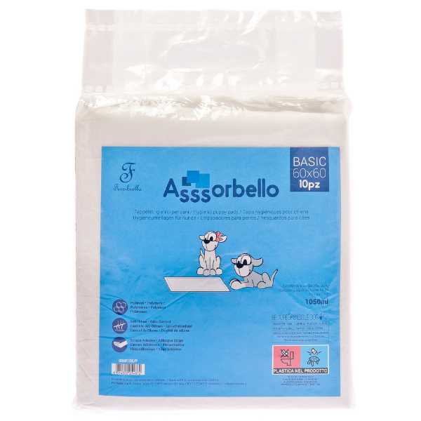 Tappetini Igienici Assorbello Basic Ferribiella - 60x60 cm - 10 pezzi