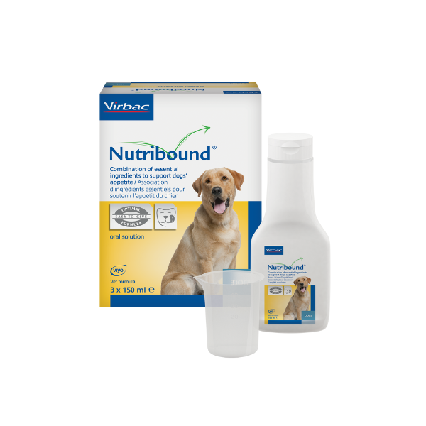 Virbac Nutribound Cani - 3 Flaconi da 150 ml - 1° ORDINE? scegli lo sconto BZR5 / BZR20 + 200 punti fedeltà - Integratori per cani