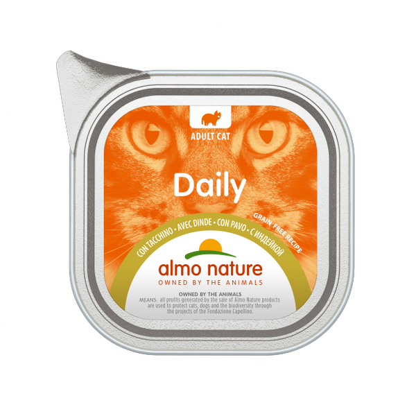 Almo Nature Daily Grain Free Menù Cat 100 gr - Tacchino Confezione da 32 pezzi