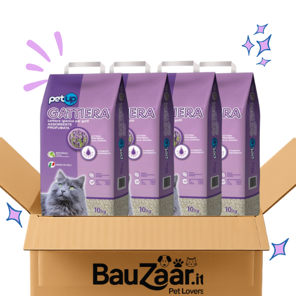 Kit Risparmio 4x8L Lettiera Assorbente per Gatti con profumazione naturale PetUp