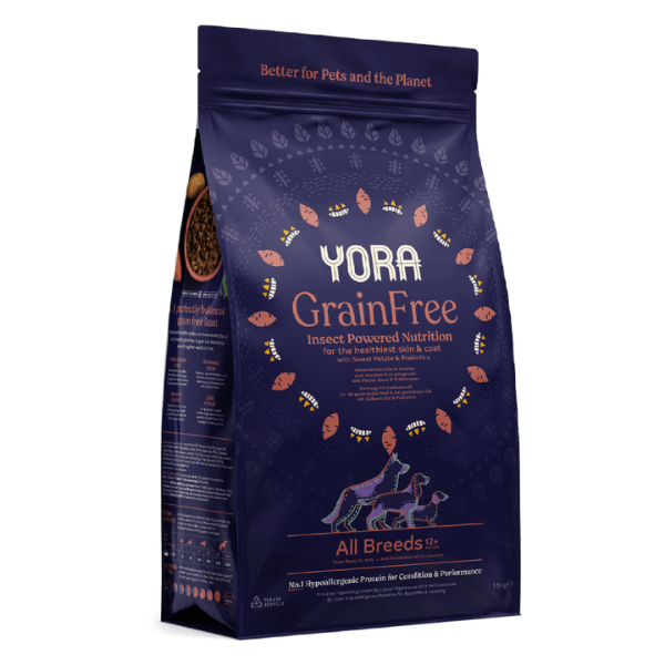 Yora Grain Free crocchette a base di insetti Dog Adult All Breeds Hypoallergenic - 12 Kg - 1° ORDINE? scegli lo sconto BZR5 / BZR20 + 200 punti fedeltà