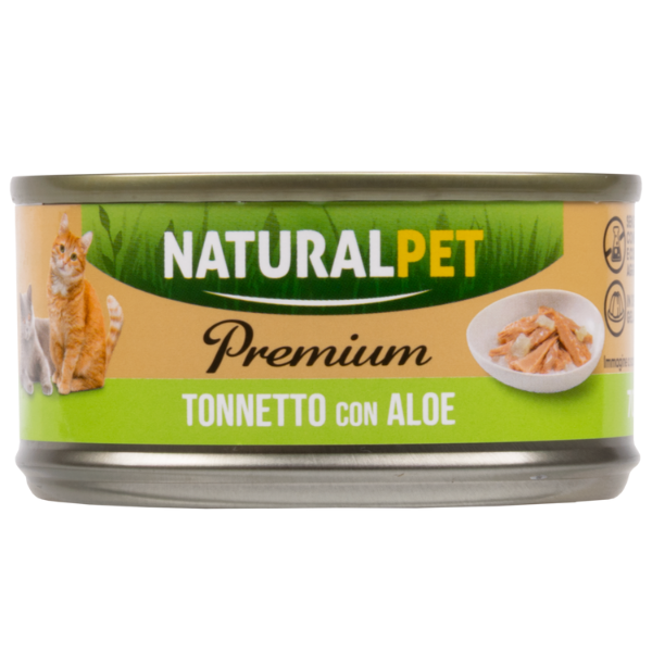 NaturalPet Premium Cat Adult umido in gelatina 70 gr - tonnetto con aloe - Confezione da 6 pezzi - 1° ORDINE? scegli lo sconto BZR5 / BZR20 + 200 punti fedeltà