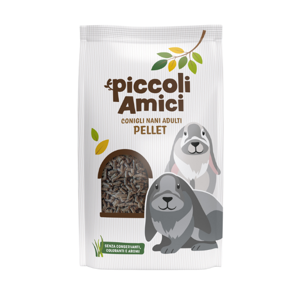 Image of Piccoli Amici Pellet per Conigli Nani Adulti - 2,5 kg - Mangime per conigli - 1° ORDINE? scegli lo sconto BZR5 / BZR20 + 200 punti fedeltà010