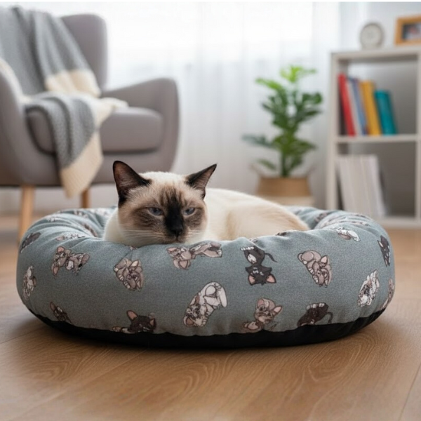 Nasonero Ciambella Cuccia per gatti con cuscino