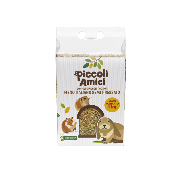 Image of Piccoli Amici Fieno Italiano Semi Pressato per Conigli e Piccoli Roditori - 1 kg - Mangime per conigli - 1° ORDINE? scegli lo sconto BZR5 / BZR20 + 200 punti fedeltà010