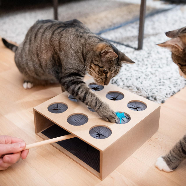 Gioco di abilità per gatti cattura il topo in robusto legno CanadianCat