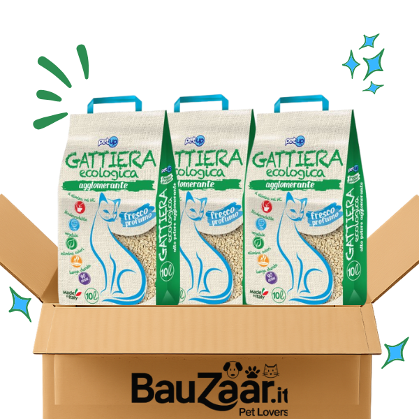 Kit Risparmio 2x10L Lettiera Eco Vegetale per Gatti con profumazione naturale PetUp