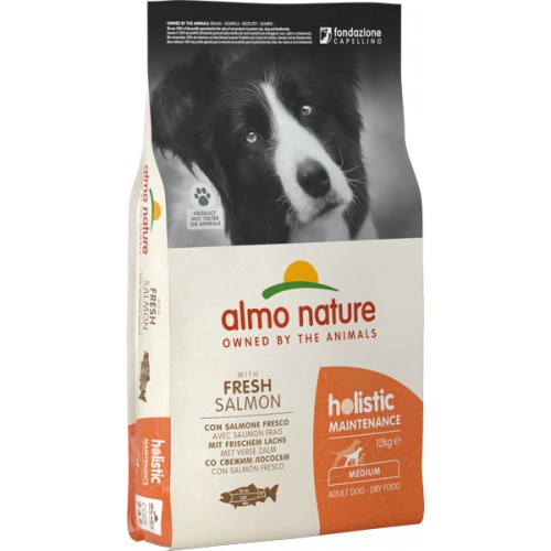 Image of Almo Nature Holistic Maintenance Fresh Medium Adult con Salmone - 12 kg Croccantini per cani