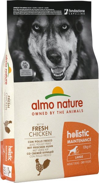 Image of Almo Nature Holistic Large Adult con Pollo - 12 kg Croccantini per cani
