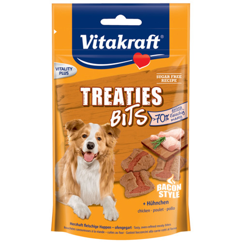 vitakraft treaties bits 120 gr - pollo bacon style uomo