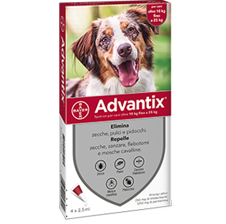 Image of Advantix Spot-On per cani 10-25 Kg : 4 pipette