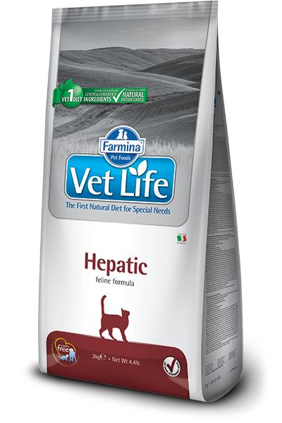 Image of Farmina Vet Life Feline Hepatic - 2 kg Croccantini per gatti