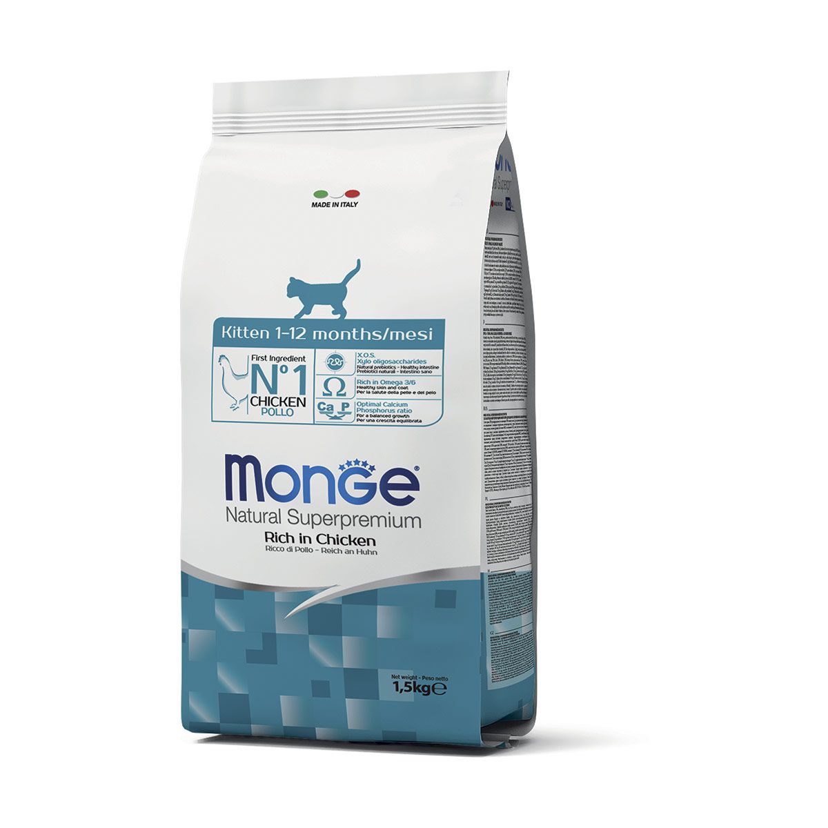 Image of Monge Natural Superpremium Kitten Pollo - 10 kg Croccantini per gatti