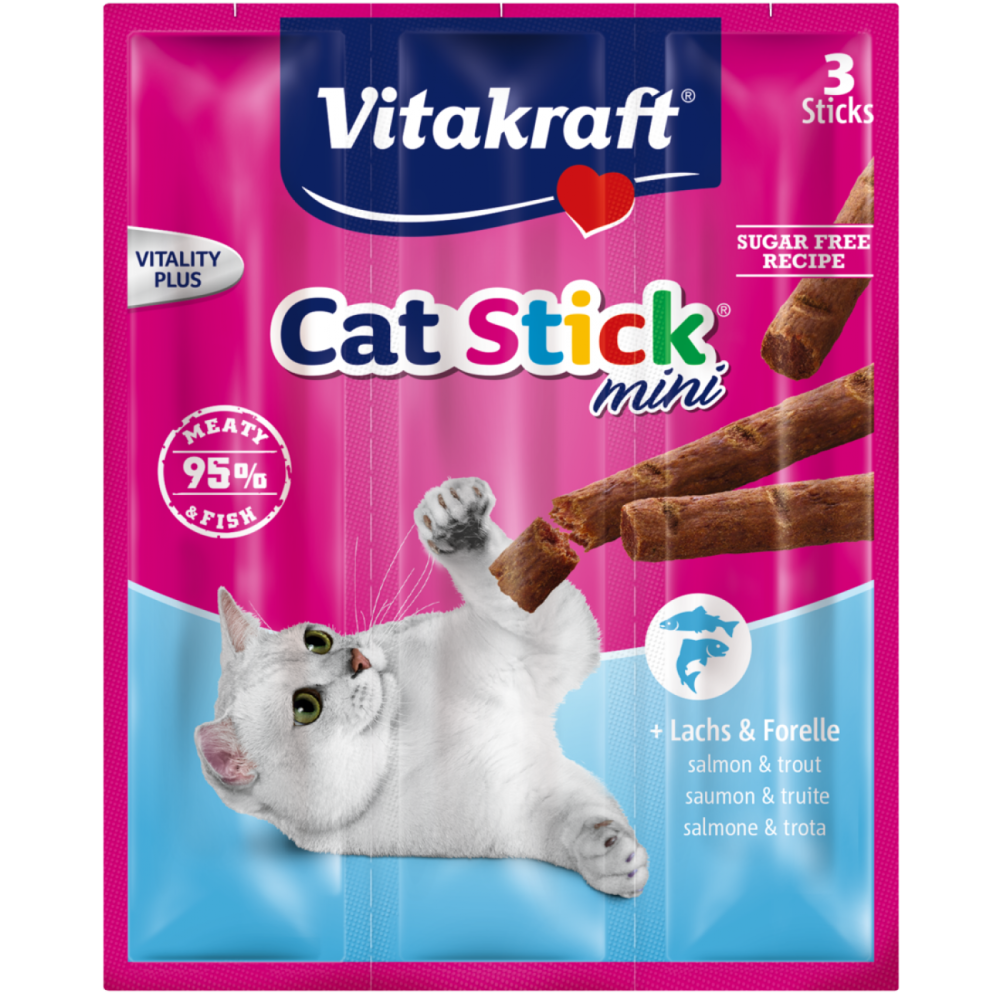 Immagine di Vitakraft Cat Stick Mini 18 gr - Salmone e trota