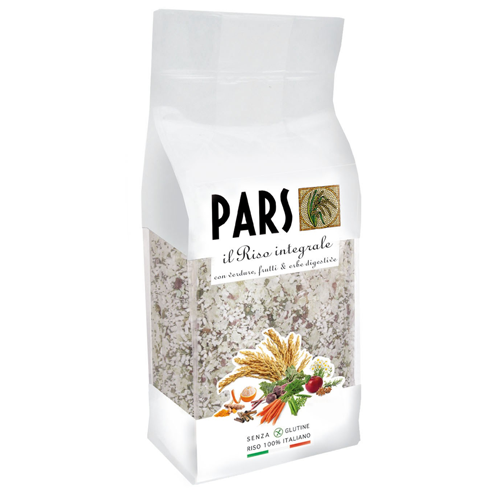 Image of Pars Riso Integrale con Verdure, Frutti e Erbe digestive - 1 kg Croccantini per gatti