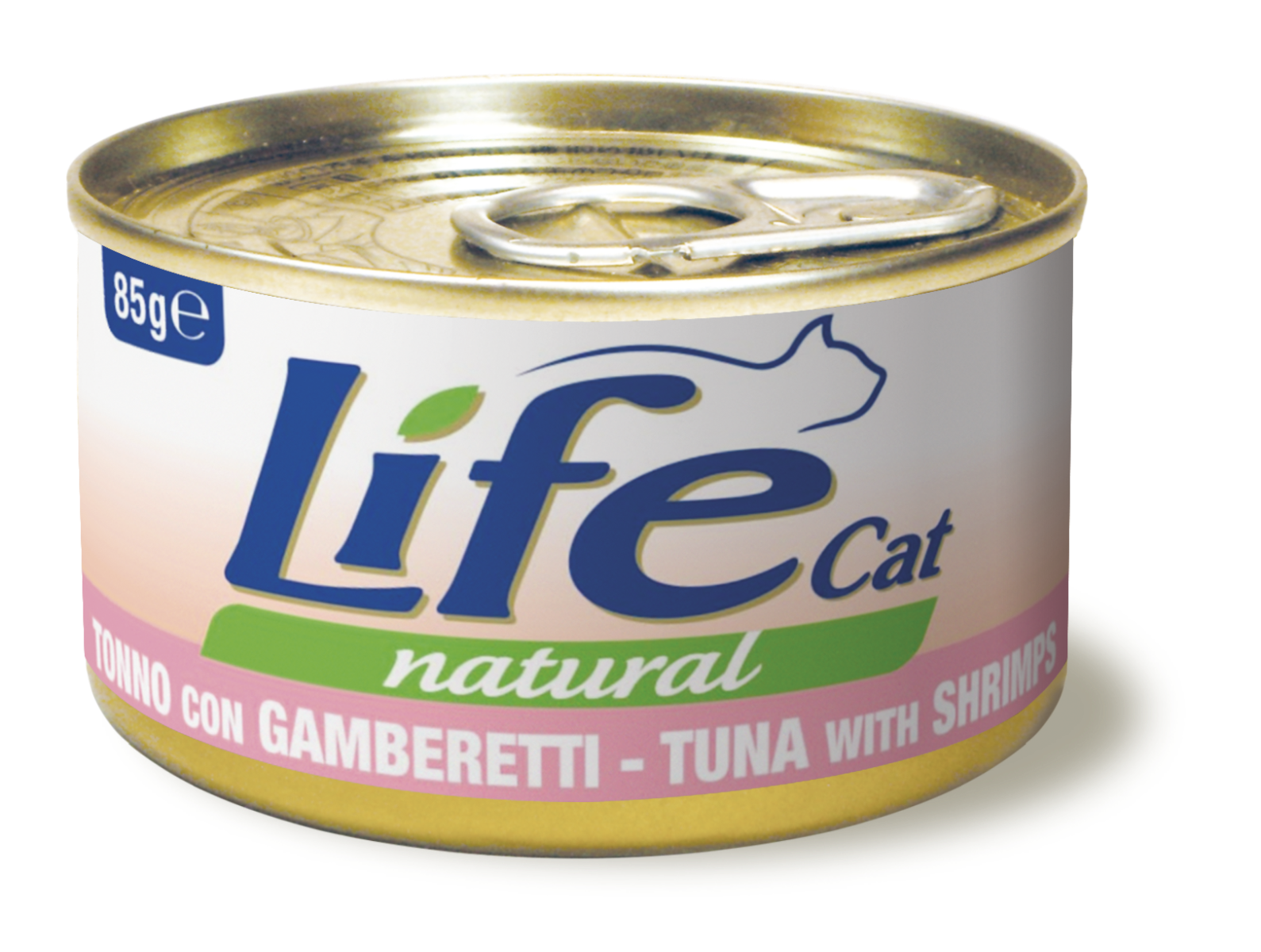 Image of Life Cat Natural Lattine 85 gr - Tonno con gamberetti Confezione da 24 pezzi Cibo umido per gatti