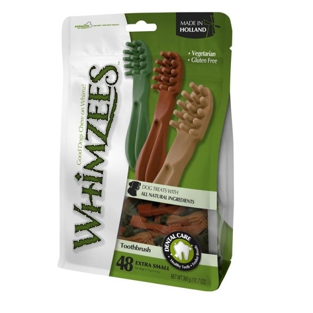 Image of Whimzees Snack dentale Naturale Spazzolino: XS 48 pezzi